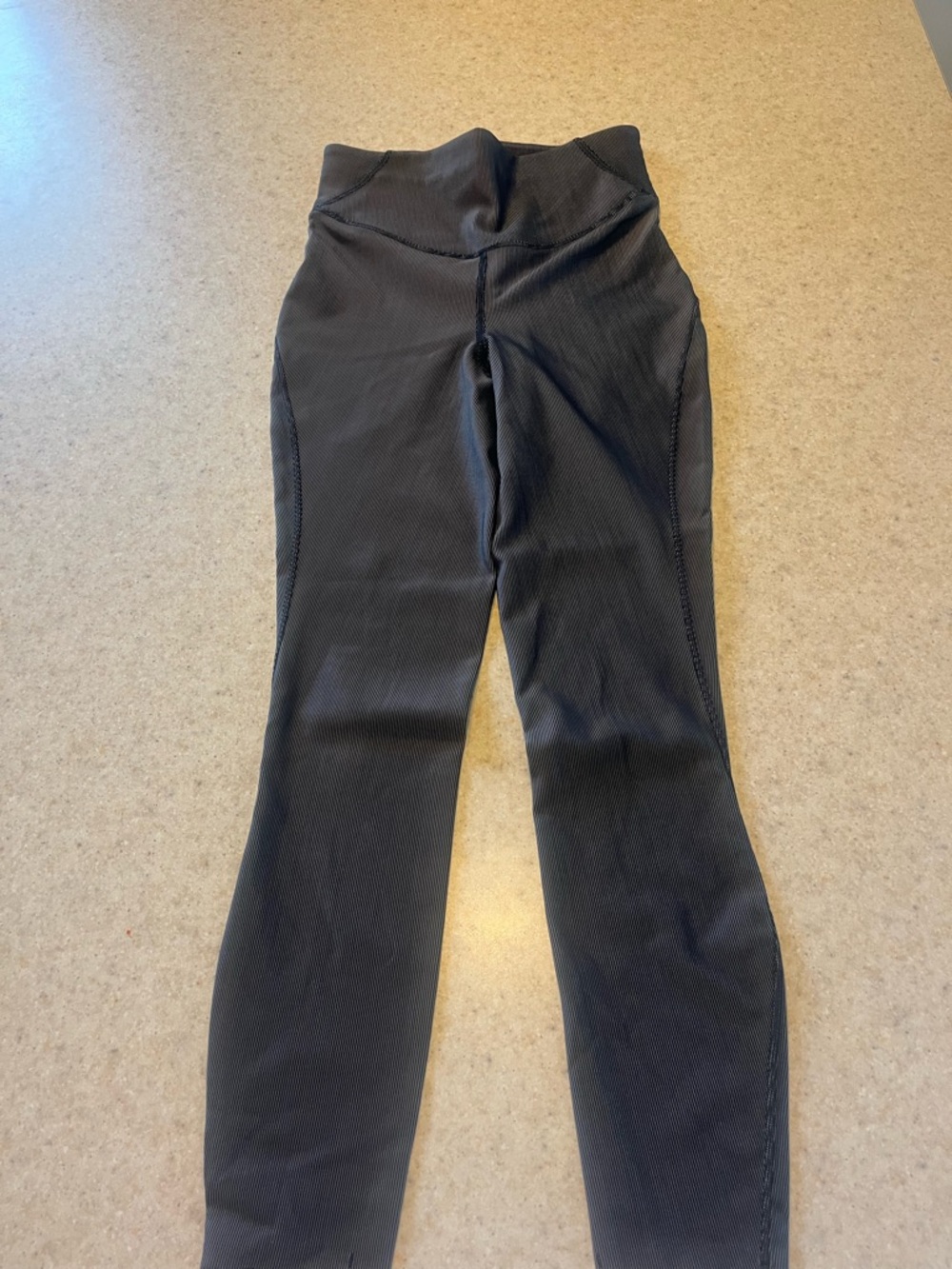 lululemon athletica Black High-Waist ribbed black/grey Leggings